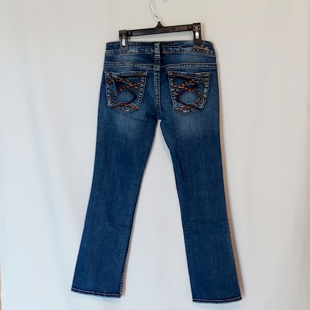 SILVER CAPRI DENIM JEANS - Picture 9 of 11